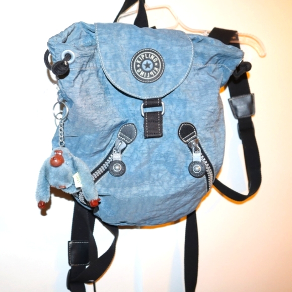 Kipling Handbags - Kipling backpack sven monkey charm